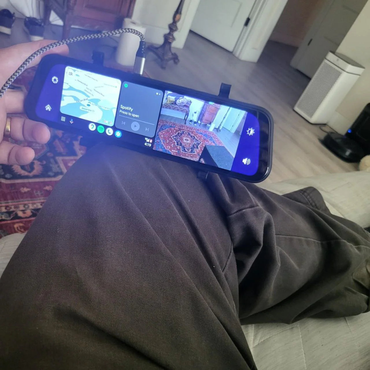 Espejo Retrovisor Inteligente Android | Pantalla Táctil Completa de 12 Pulgadas